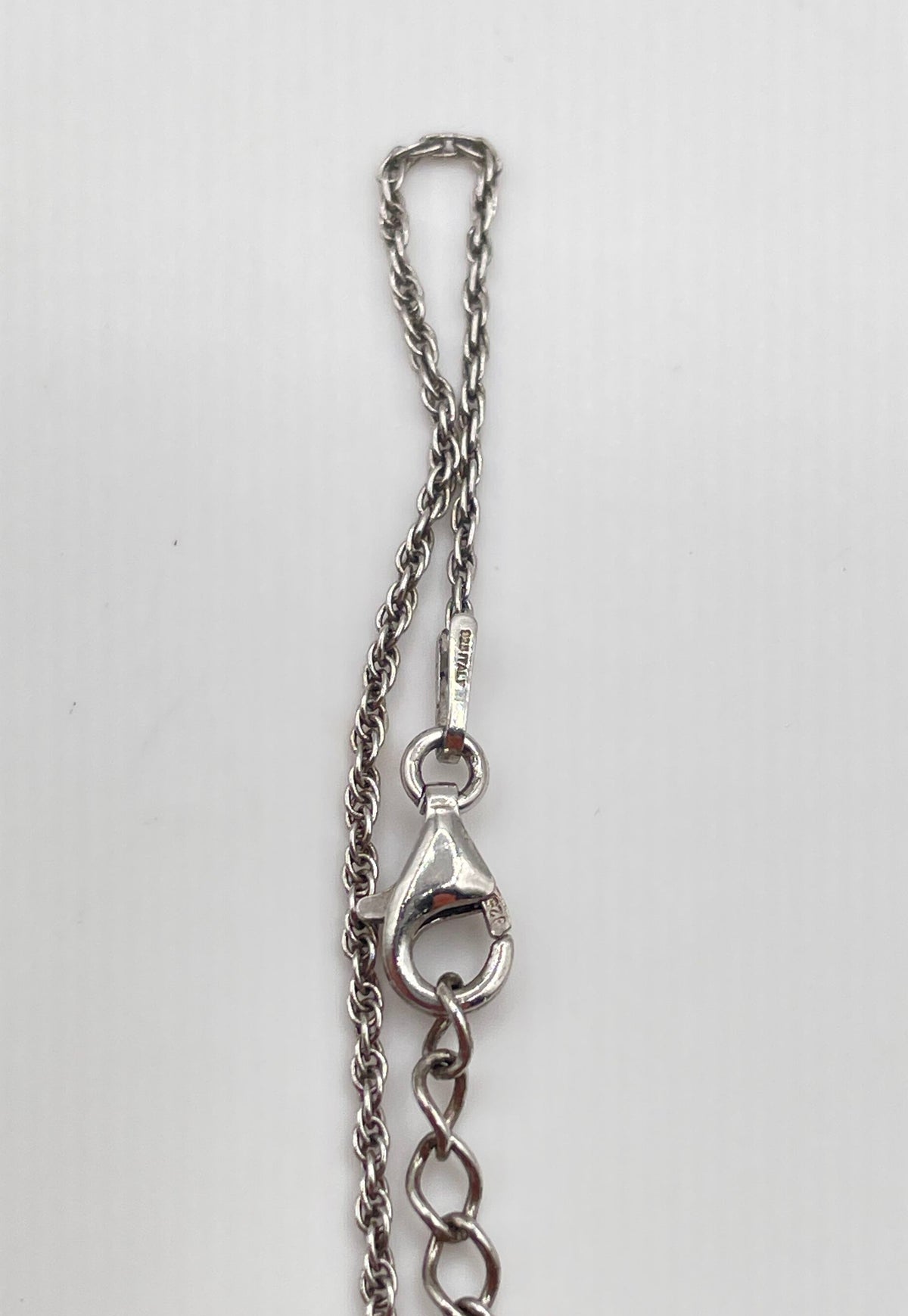 925 Sterling Silver Dancing Diamond Accent Double-Heart Necklace 3.3g
