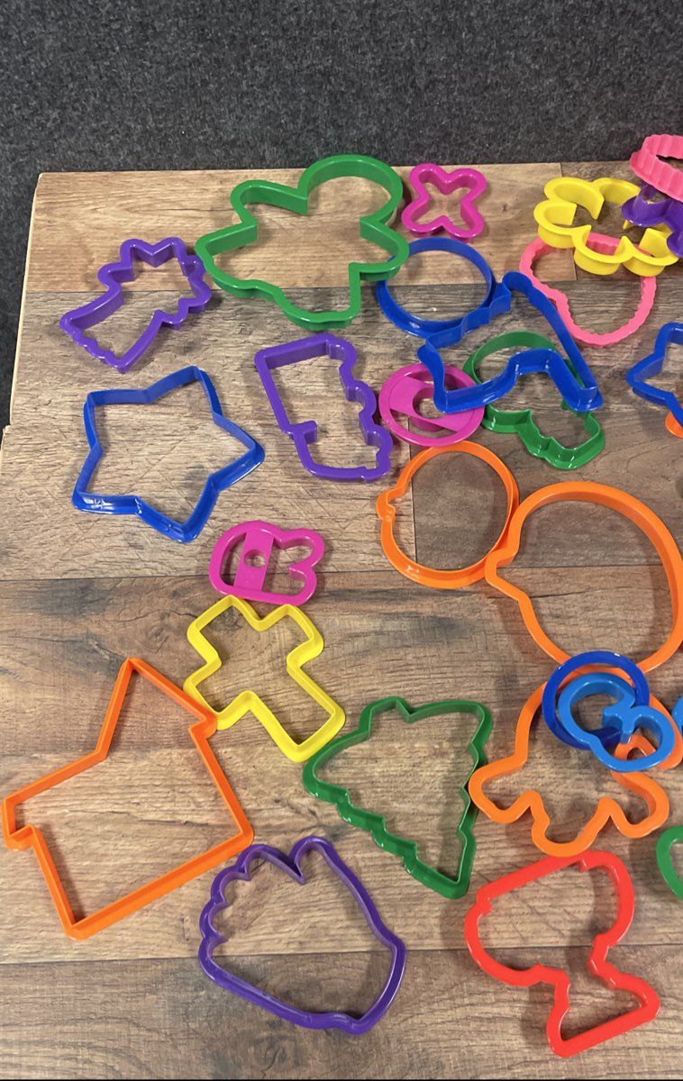 Wilton 101 Cookie Cutter Set Plastic Assorted Shapes Letters Numbers Holiday