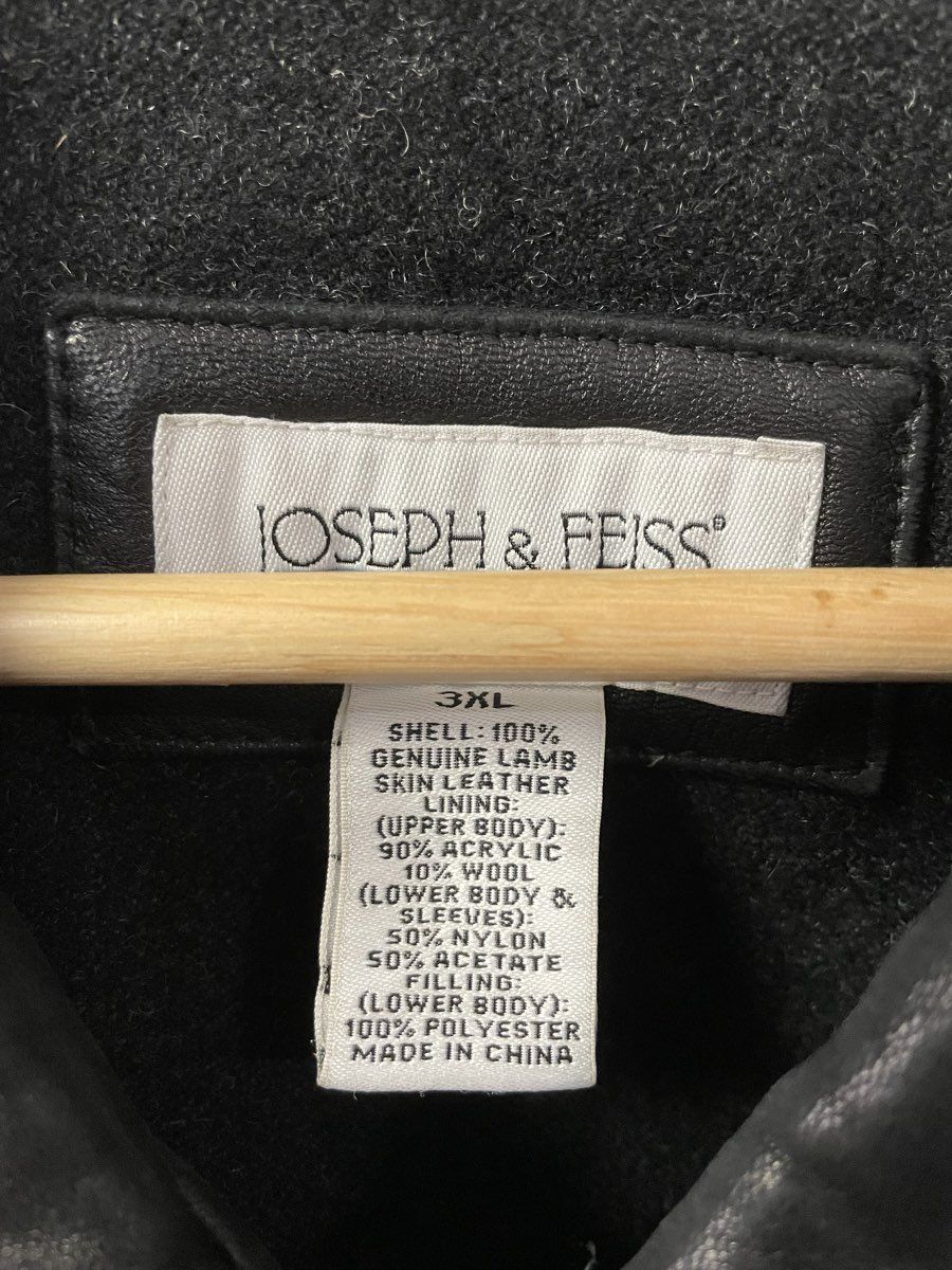Joseph & Feiss Men's Black Lambskin Leather Full Zip Bomber Jacket Sz 3XL