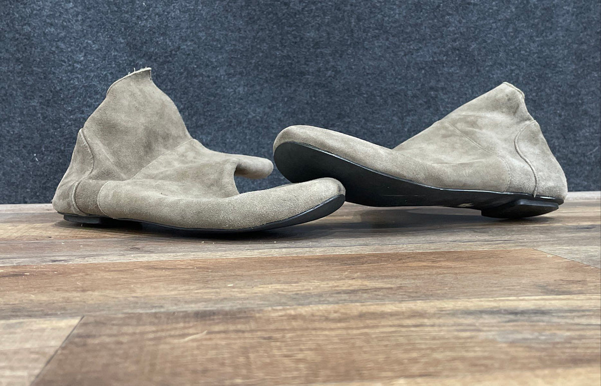 Pure Jill Grey Suede Slouch Pull On Ankle Boots Women's Size 9