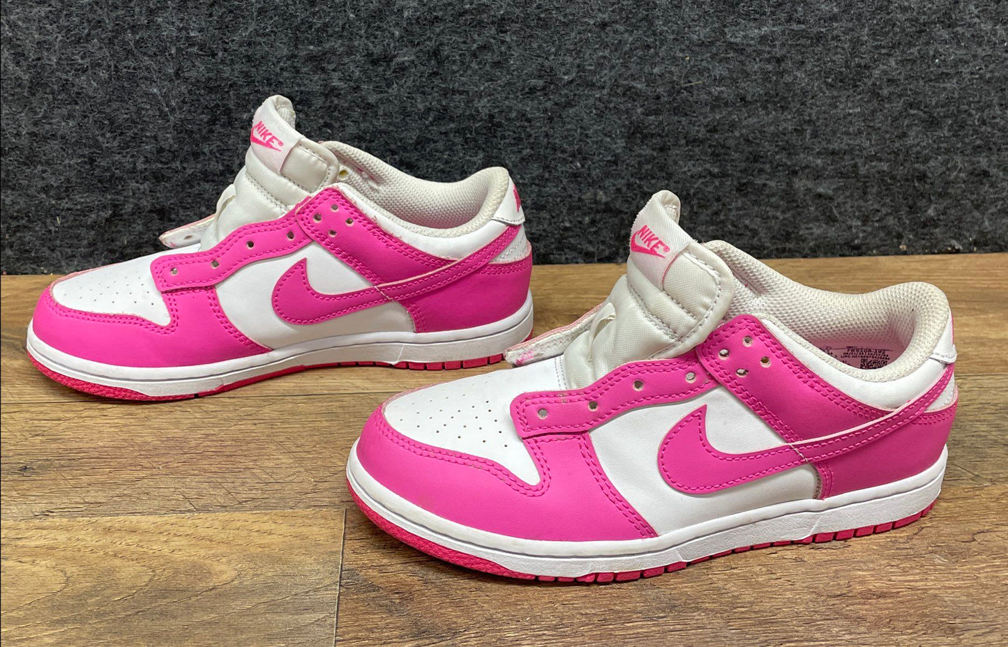 Nike Dunk Low Active Pink White Kids' Sneakers FB9108-102 Size 2.5Y