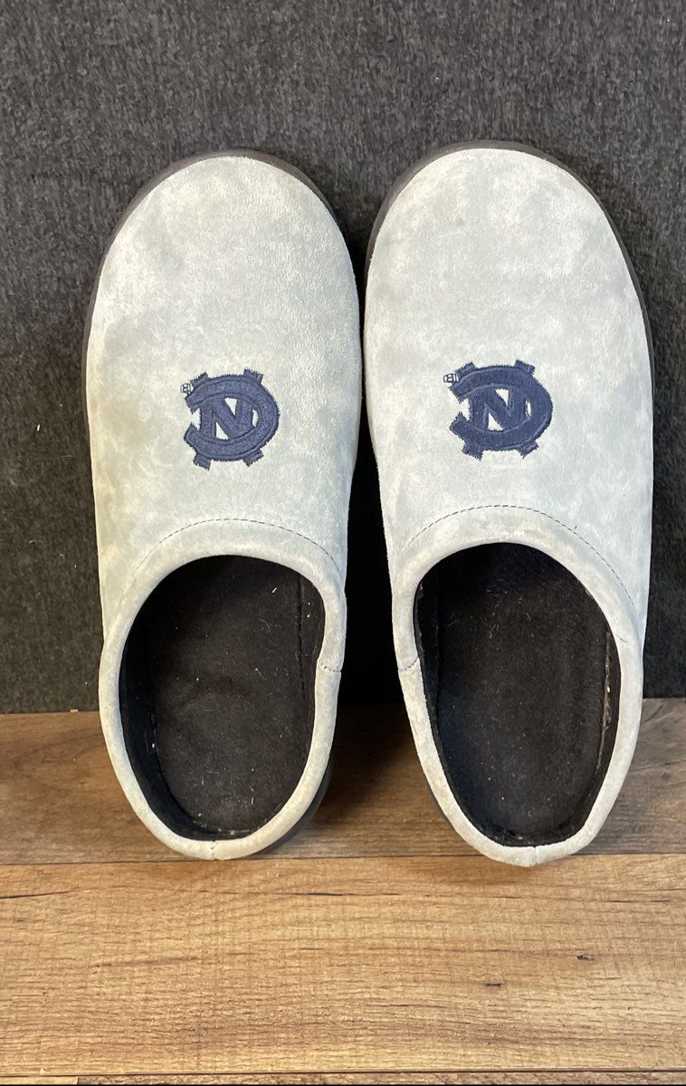 Hush Puppies UNC Tar Heels Suede Clog Slippers Light Blue Men 9 Women 11