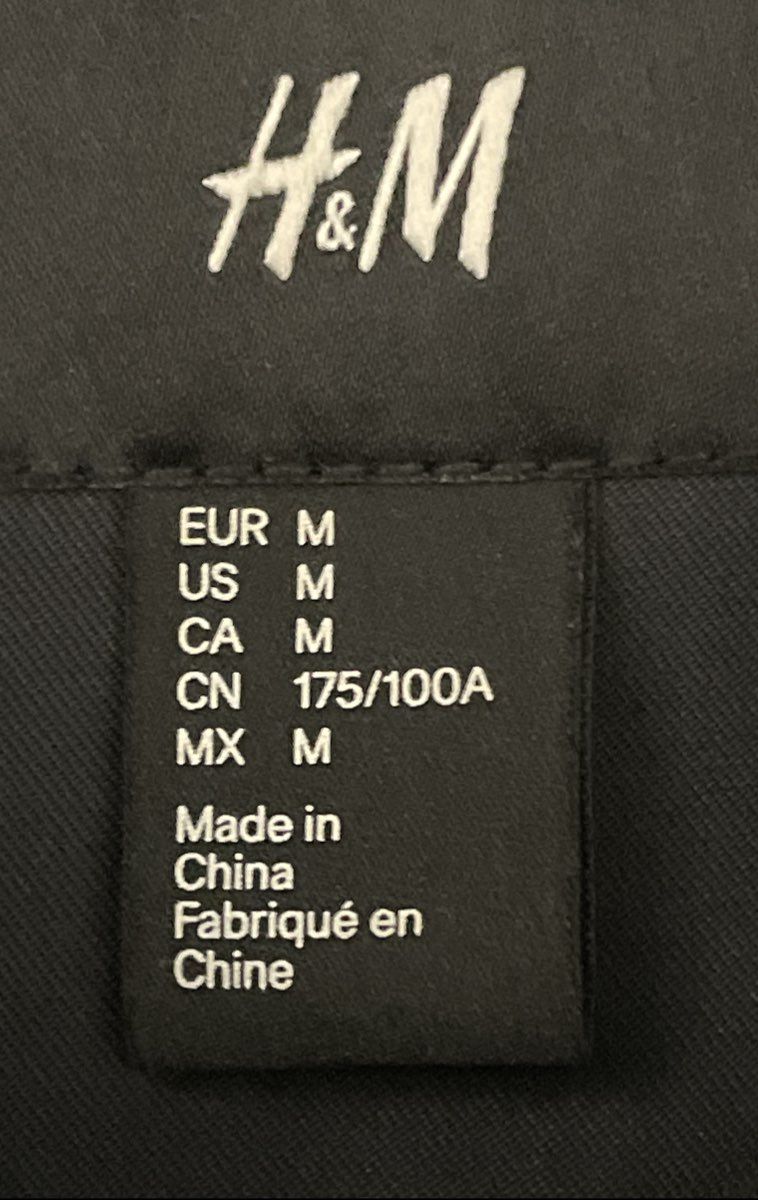 H&M Men's Black Coated Regular-Fit Mid-Length Car Coat Mac Jacket Sz M