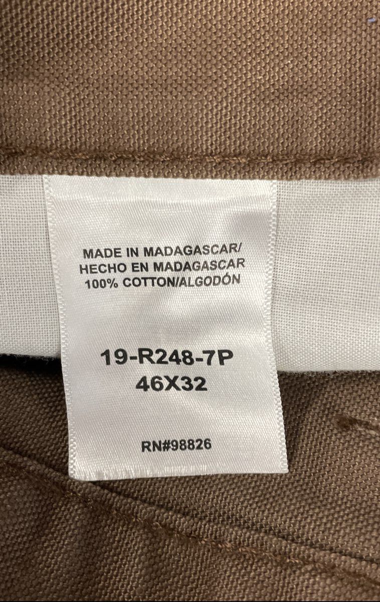 Schmidt Workwear Relaxed Fit Canvas Utility Work Pants NWT Sz 46x32