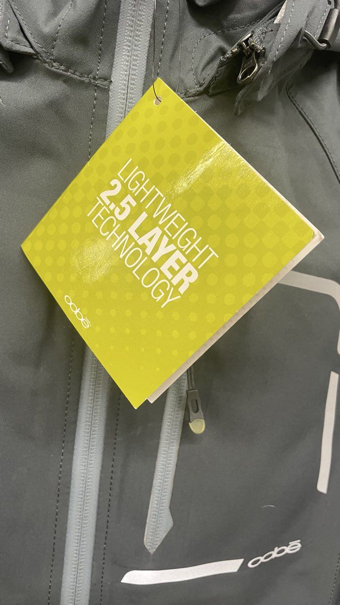 OOBE Women's Gray Softshell Jacket Hooded Lightweight 2.5 Layer NWT Sz S