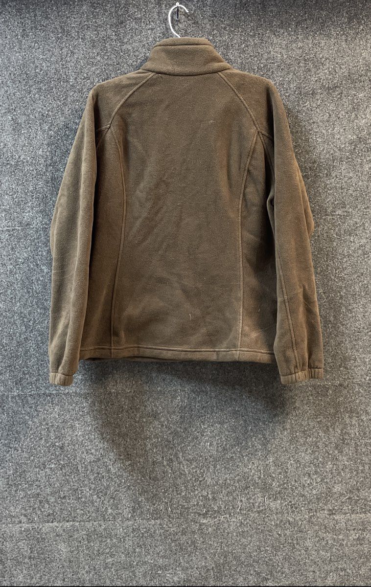 Columbia Women's Benton Springs Brown Full Zip Fleece Jacket Mock Neck Sz XL