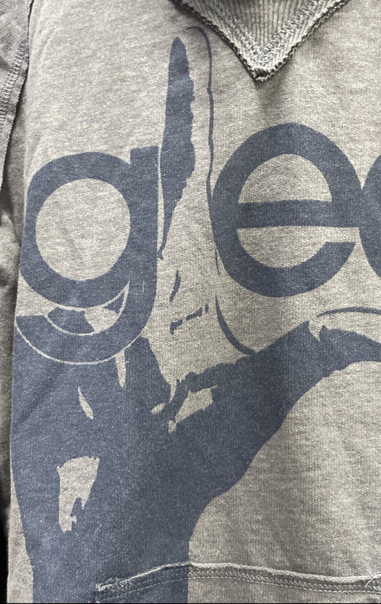 Glee Fox TV Show Women's Gray Graphic Hoodie Sweatshirt Loser Hand Sign Sz XL