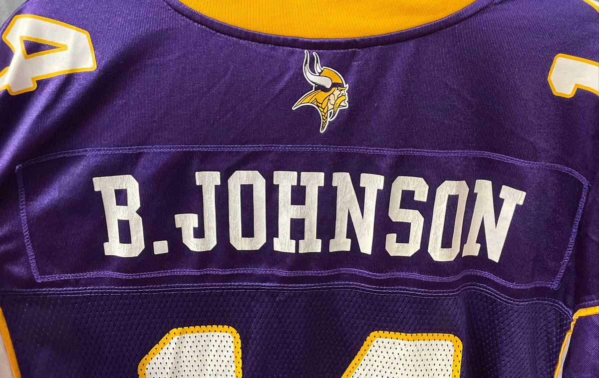 Vintage 2000s Reebok Minnesota Vikings Brad Johnson 14 Jersey Sz L
