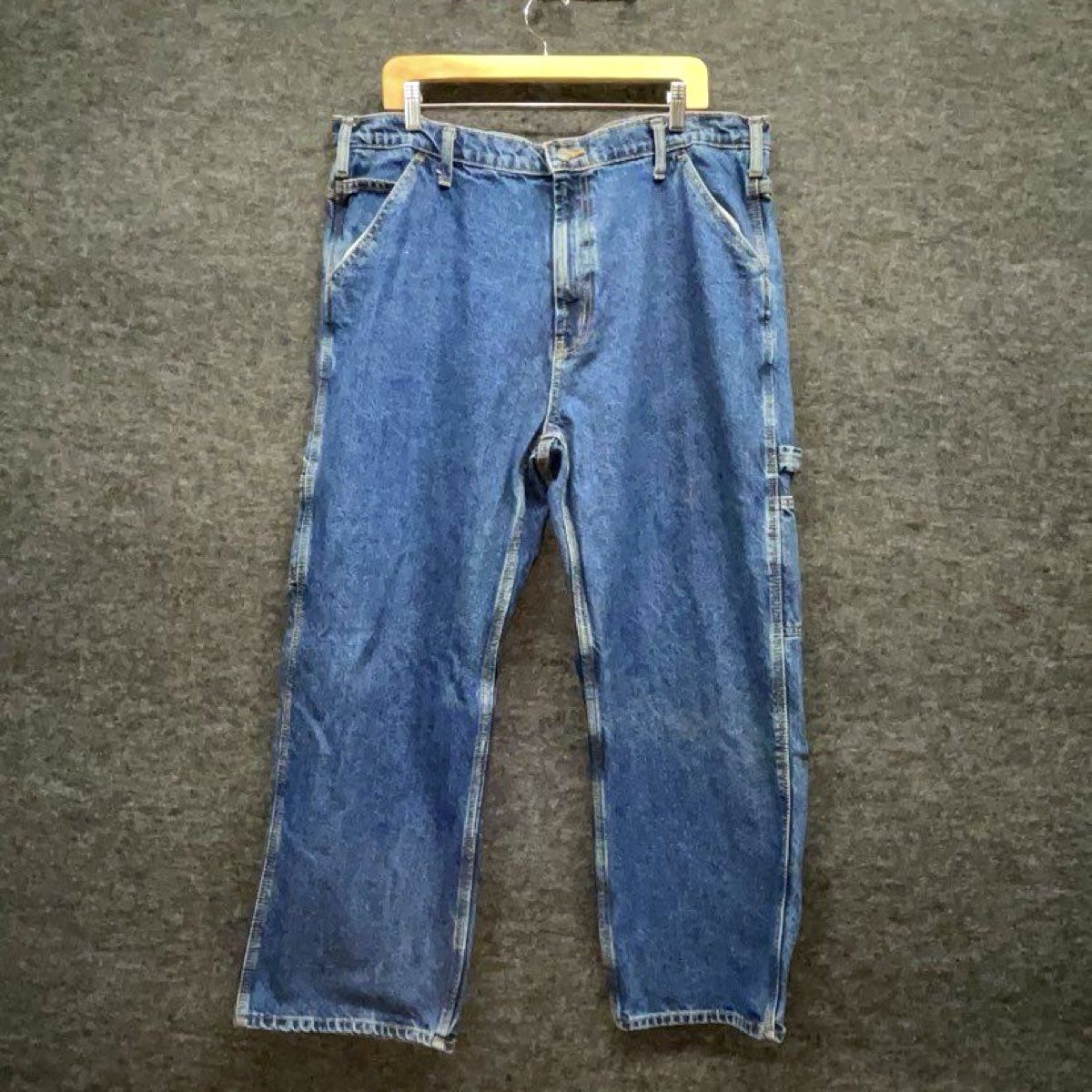 RK Brand Men's Blue Denim Carpenter Straight Leg Workwear Utility Jeans Sz 40x29