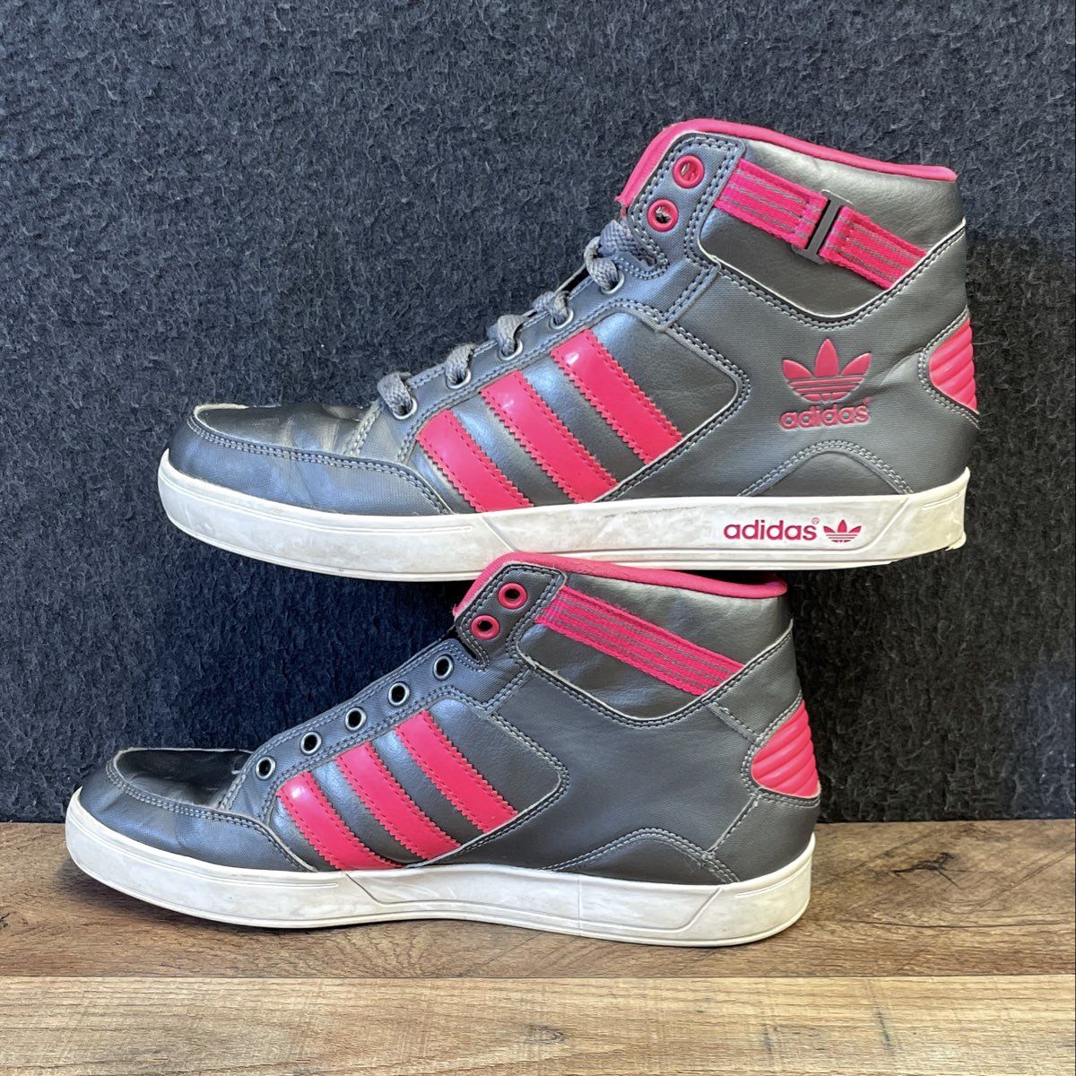 Adidas NEO SE Daily QT Mid Silver Pink Metallic Sneakers Women's Size 8