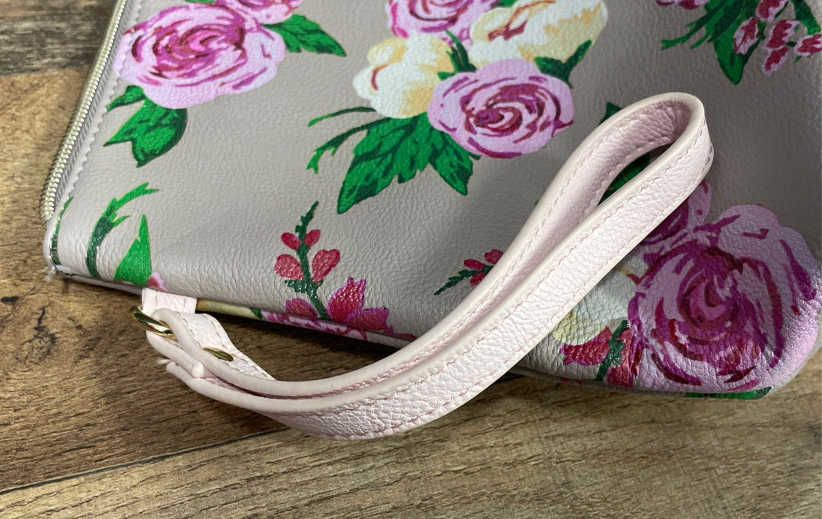 Betsey Johnson Floral & Quilted Heart Wristlet Pouch Purse Lot of 2 Pieces