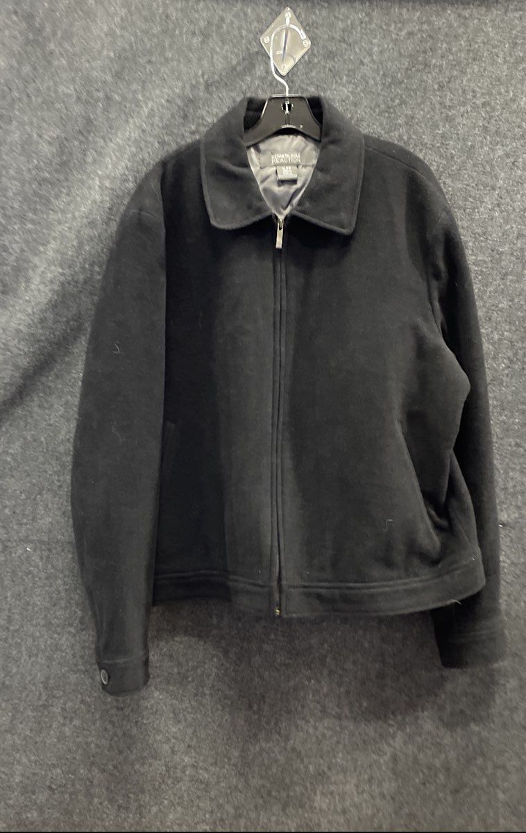 Kenneth Cole Reaction Women's Black Wool Blend Full Zip Insulated Jacket Sz XL