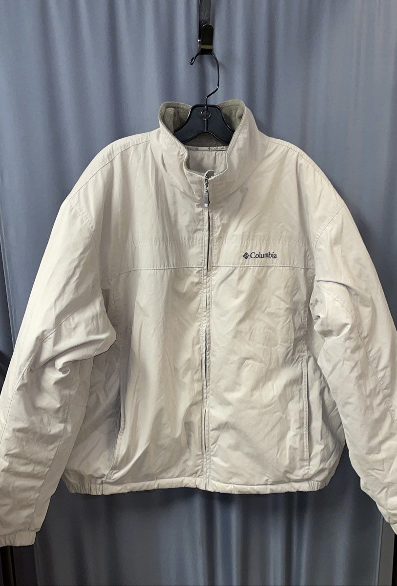 Columbia Sportswear Men's Beige Full Zip Fleece Lined Vented Jacket Sz XL