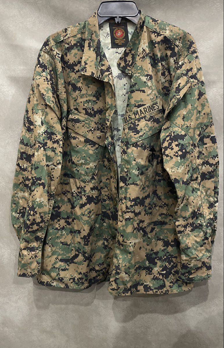 American Apparel USMC Woodland MARPAT Camouflage MCCUU Blouse Jacket Sz Med-Reg