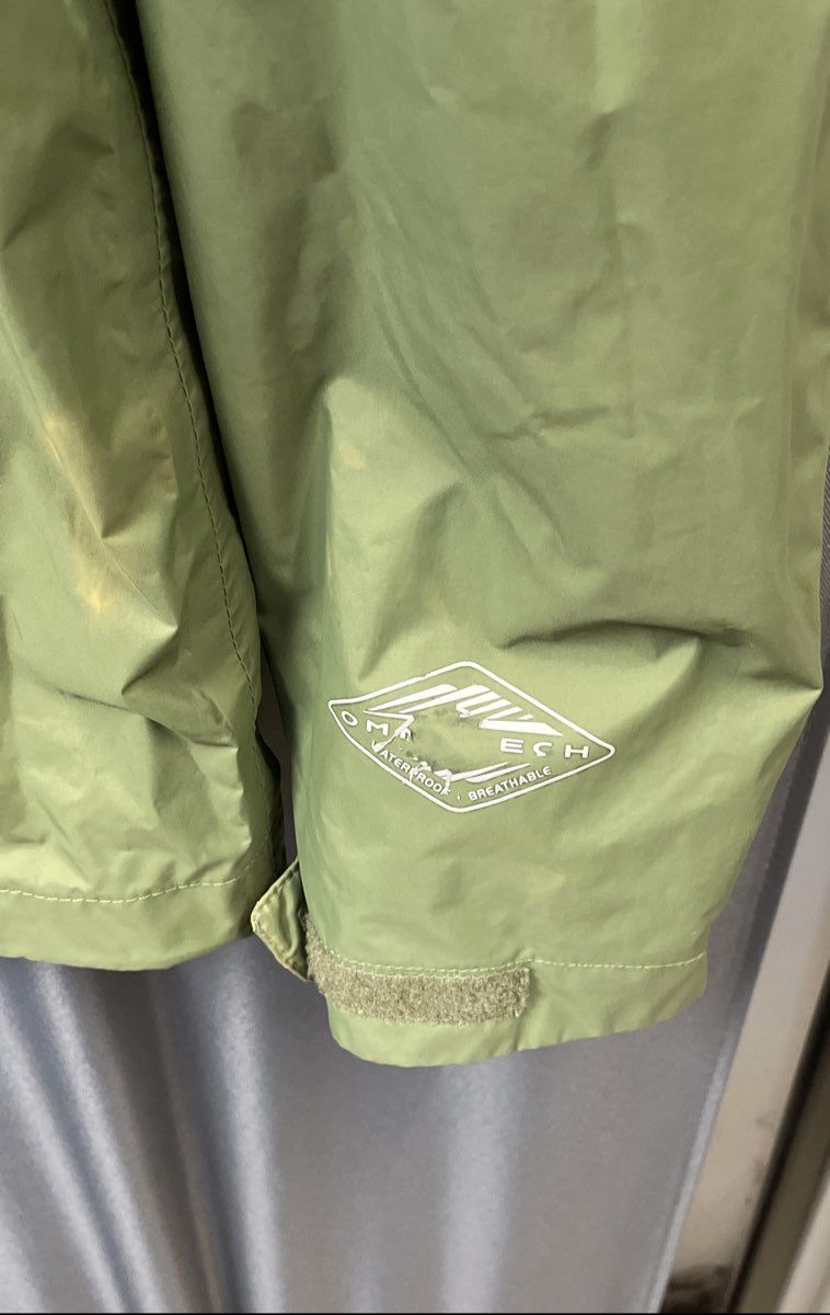Columbia Men's Green Omni-Tech Waterproof Hooded Rain Jacket Size S