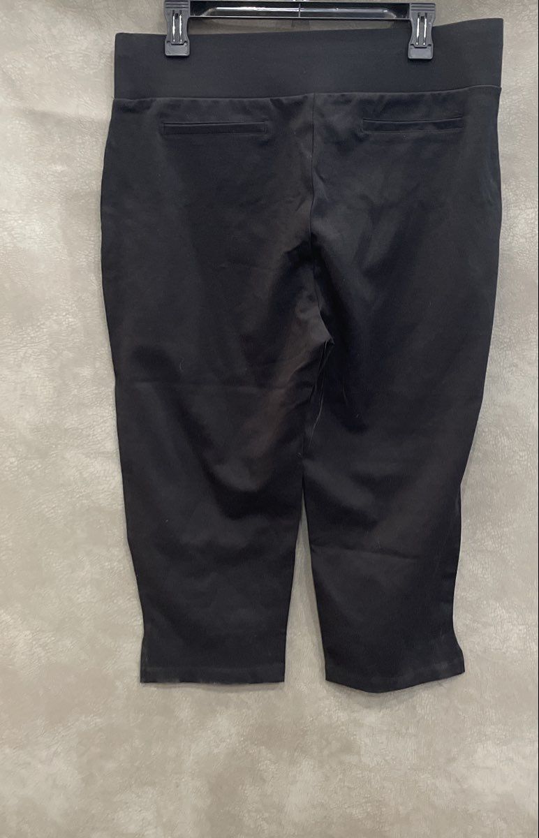 Tapata Women's Black Pull-On Stretch Capri Pants 19" Inseam Office Work Sz XL 16