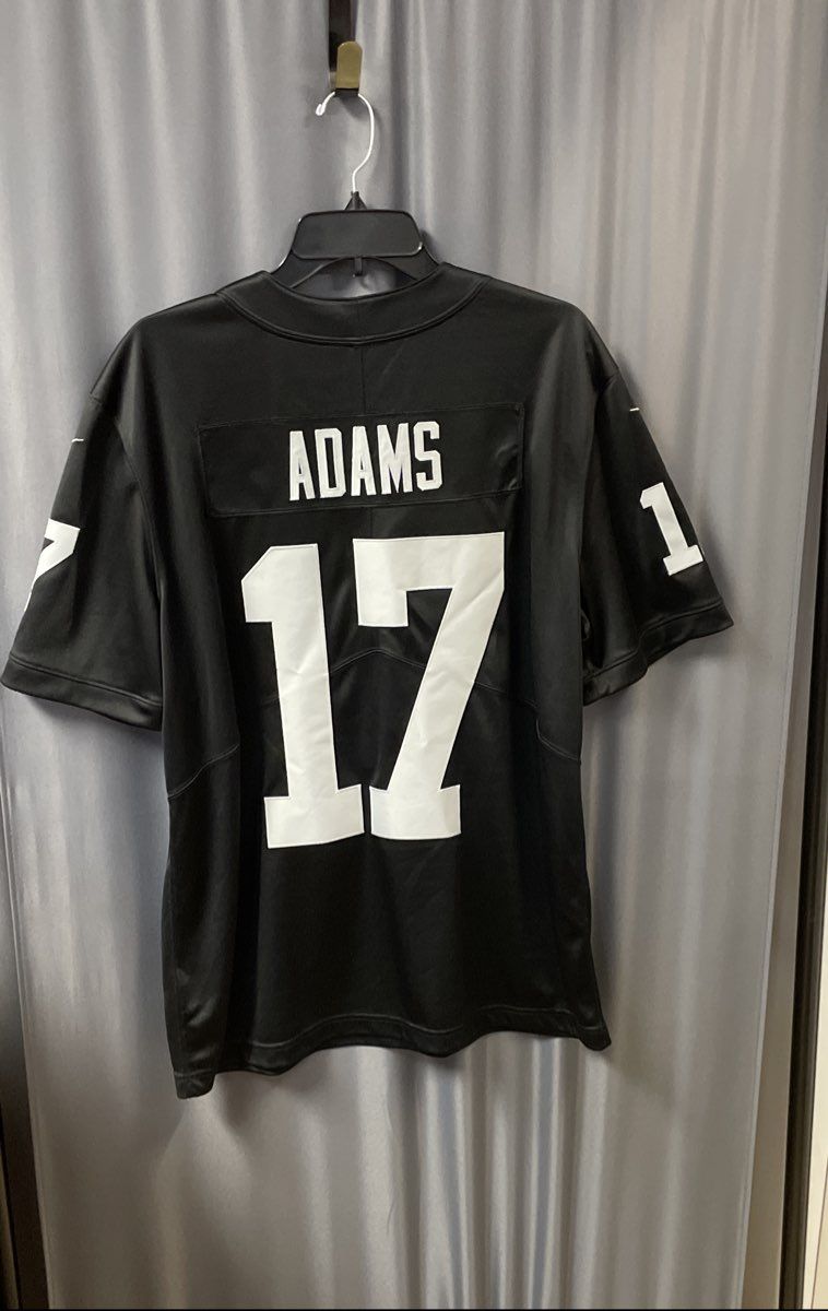 Nike Men's Las Vegas Raiders Davante Adams #17 Black Game Jersey Sz L