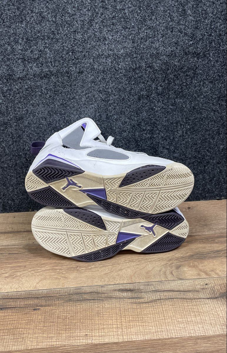 Nike Air Jordan True Flight White Flint Grey Purple Youth Sneakers Size 5.5Y