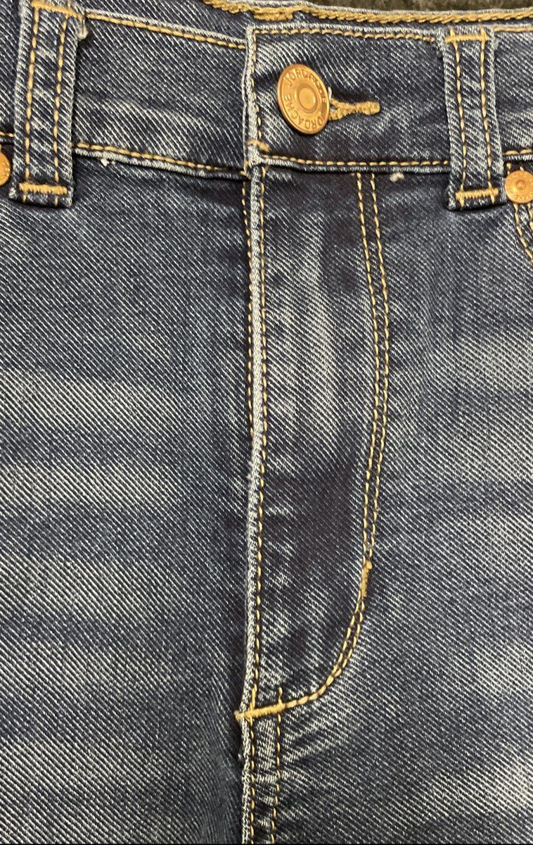 Jordache Women's Medium Wash Blue High Rise Wide Leg Denim Jeans Sz 14