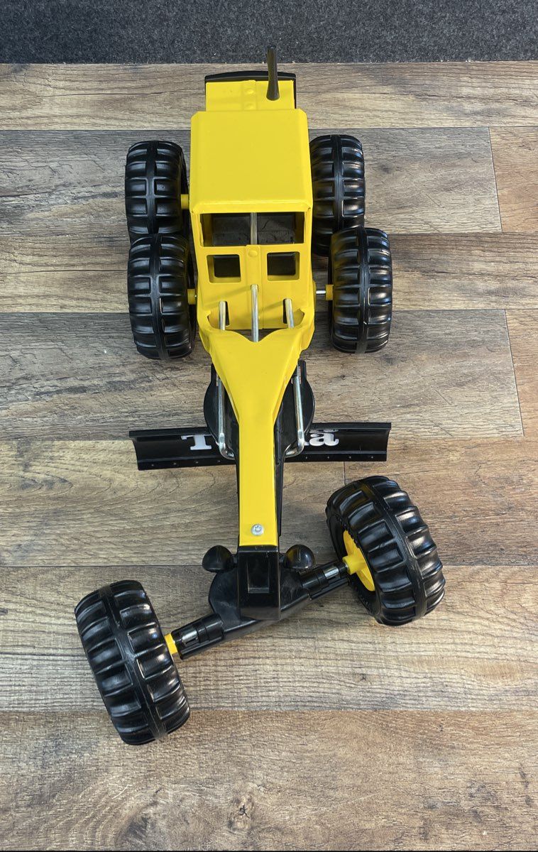 Tonka Steel Classics Road Grader 952 Yellow Pressed Steel Construction Toy