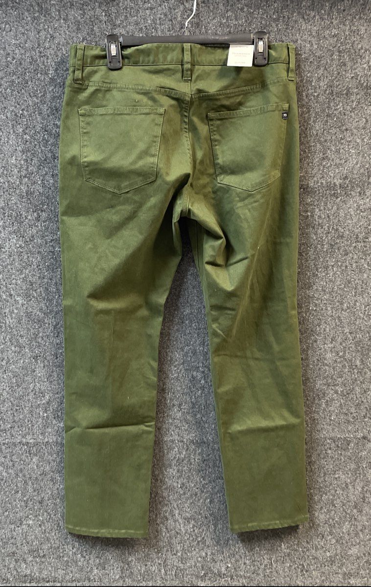 7Diamonds Men's Clifton Slim Straight Olive Cotton Pants NWT Sz 32x30