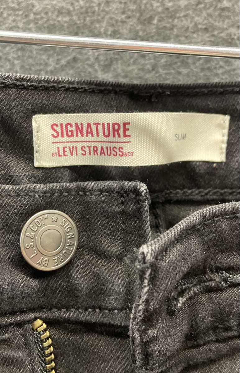 Signature by Levi Strauss & Co. Men's Slim Fit Black Denim Jeans Sz 30x30