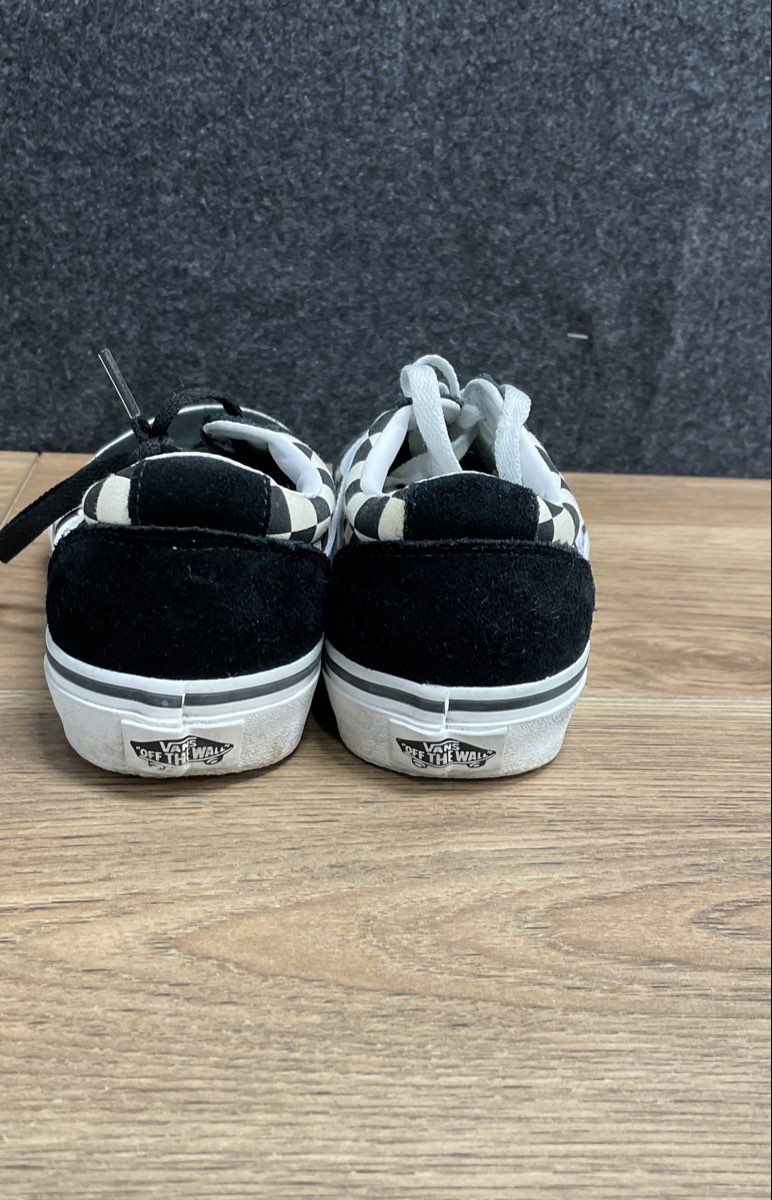 Vans Ward Checkerboard Black White Suede Low Top Sneakers Women's Size 6.5