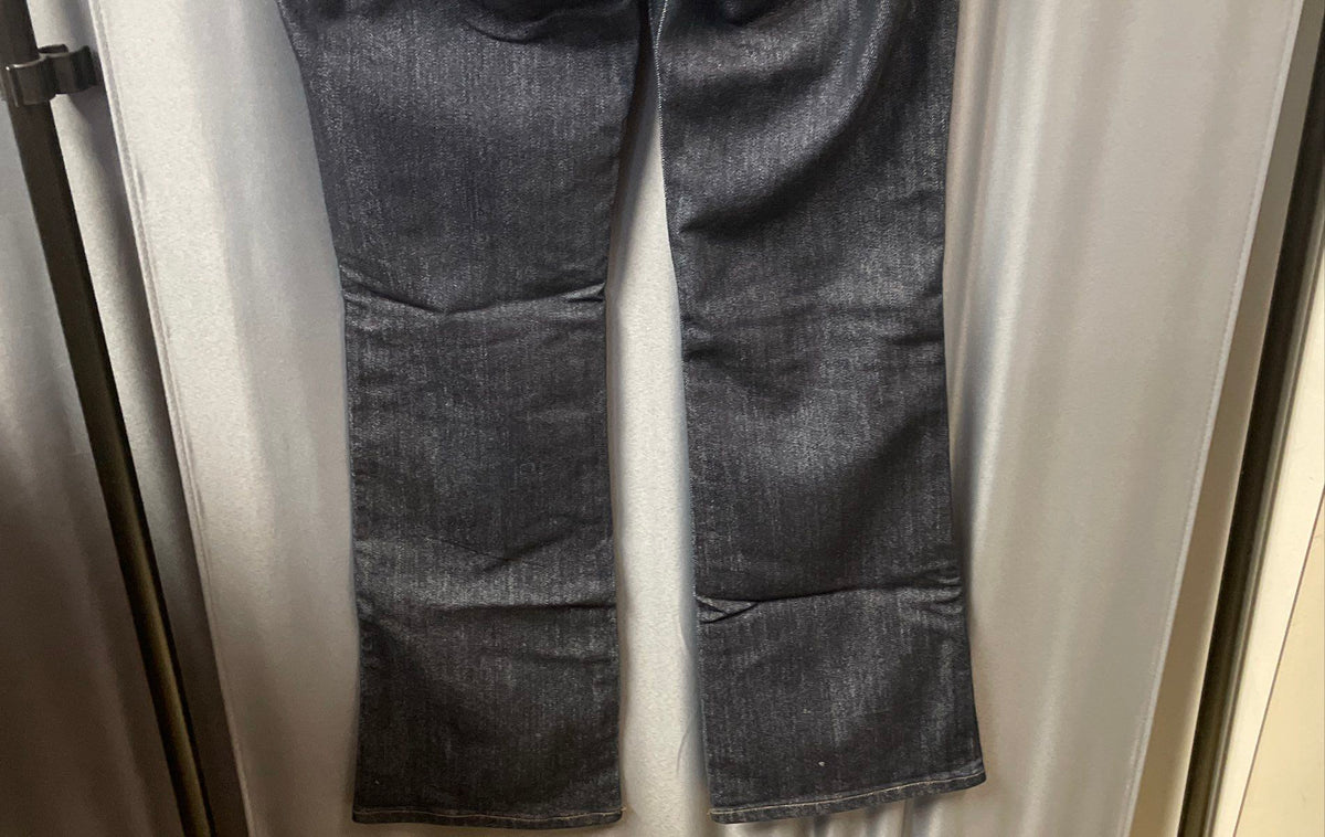 Jordache Legacy Women's Alexis Dark Blue Bootcut Jeans Decorative Pockets Sz 6