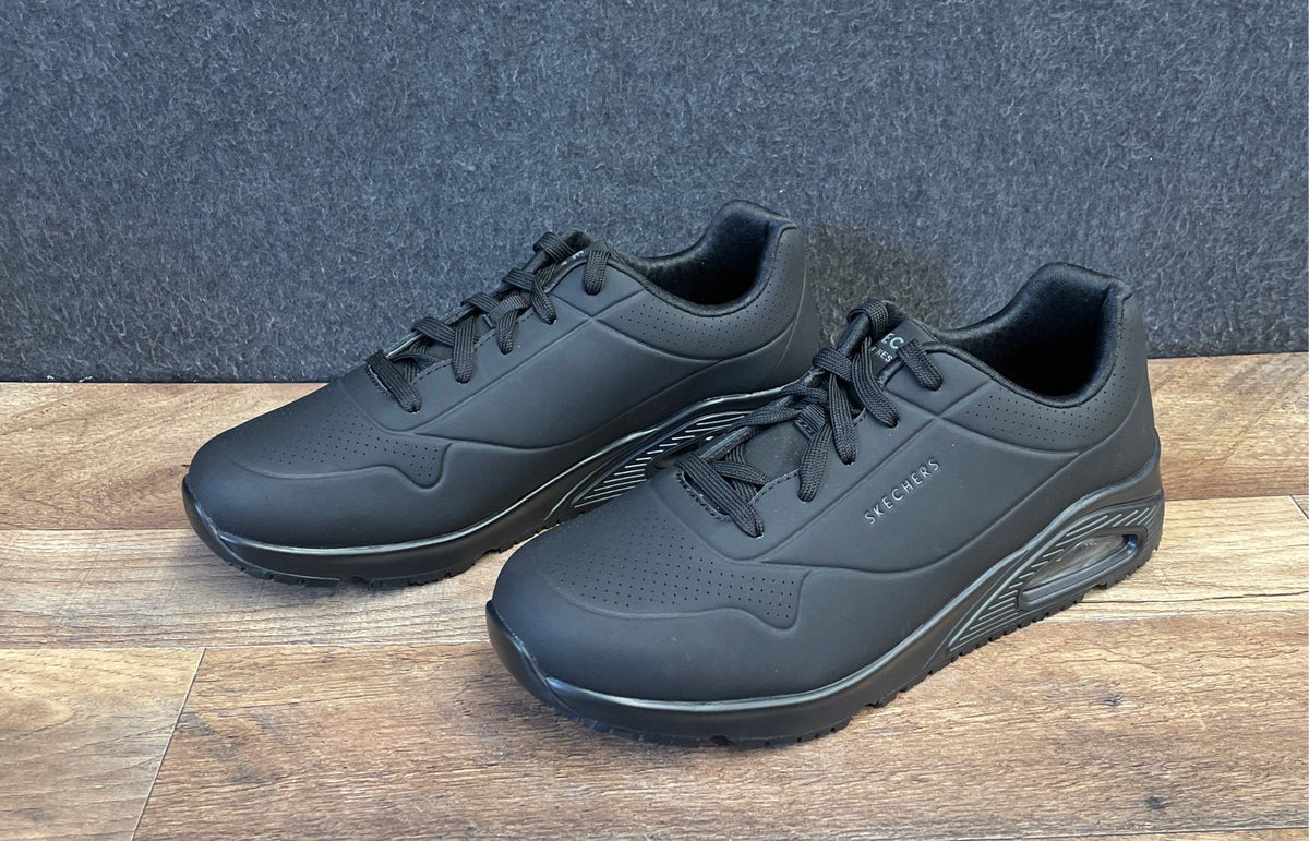 Skechers Uno SR Janna Black Slip Resistant Work Shoes Women's Size 9.5