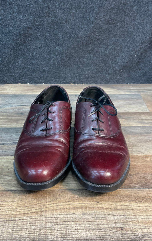 Florsheim Comfortech Burgundy Leather Oxford Shoes Size 8.5 D