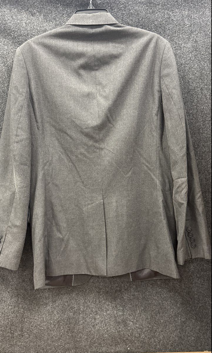 Perry Ellis Men's Gray Textured 2-Button Suit Jacket Blazer Single Vent Sz 42