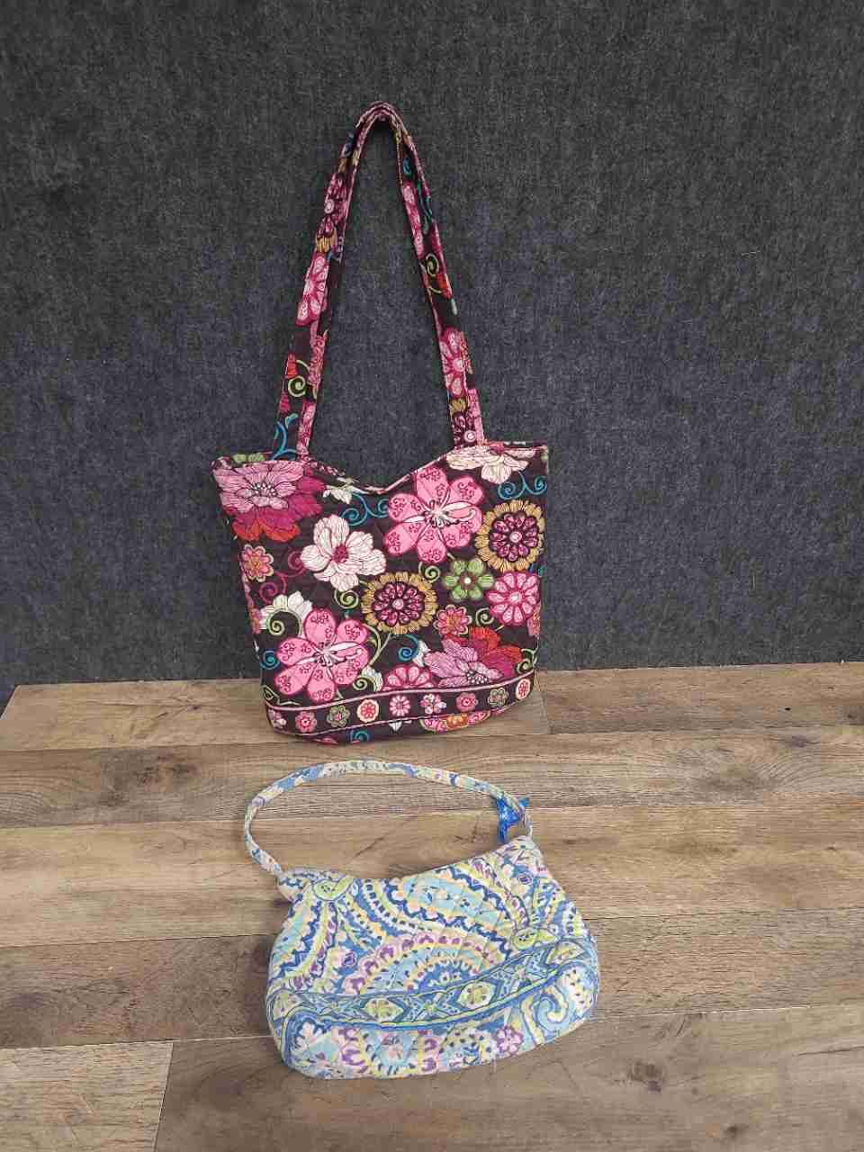 Vera Bradley Quilted Cotton Handbag Tote Shoulder Bag Floral Lot of 3 Pieces
