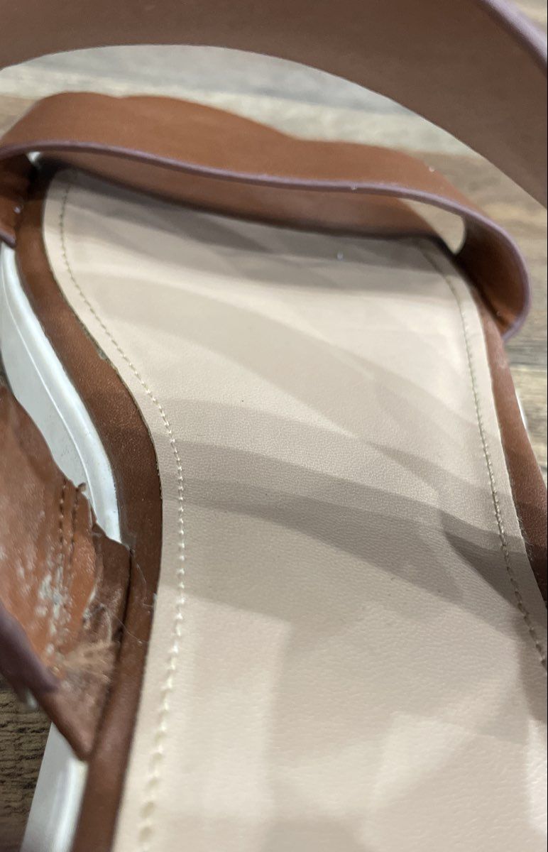 Aldo Tan Brown Slingback Flatform Platform Sandals Women's Size 10