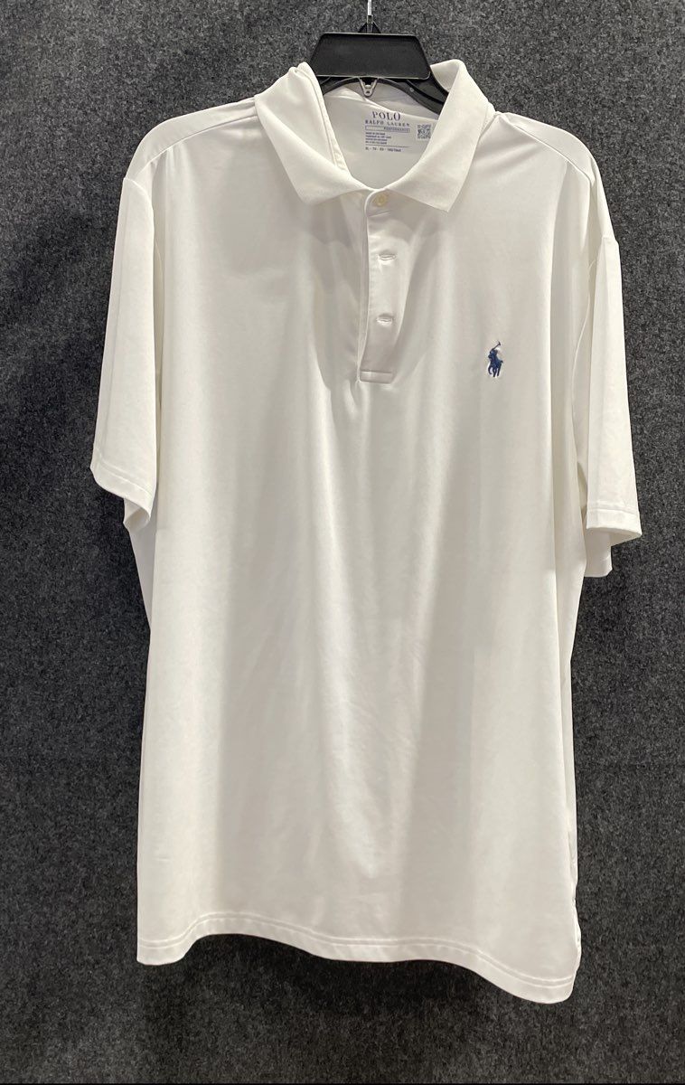 Polo Ralph Lauren Men's White Performance Short Sleeve Polo Shirt Sz XL