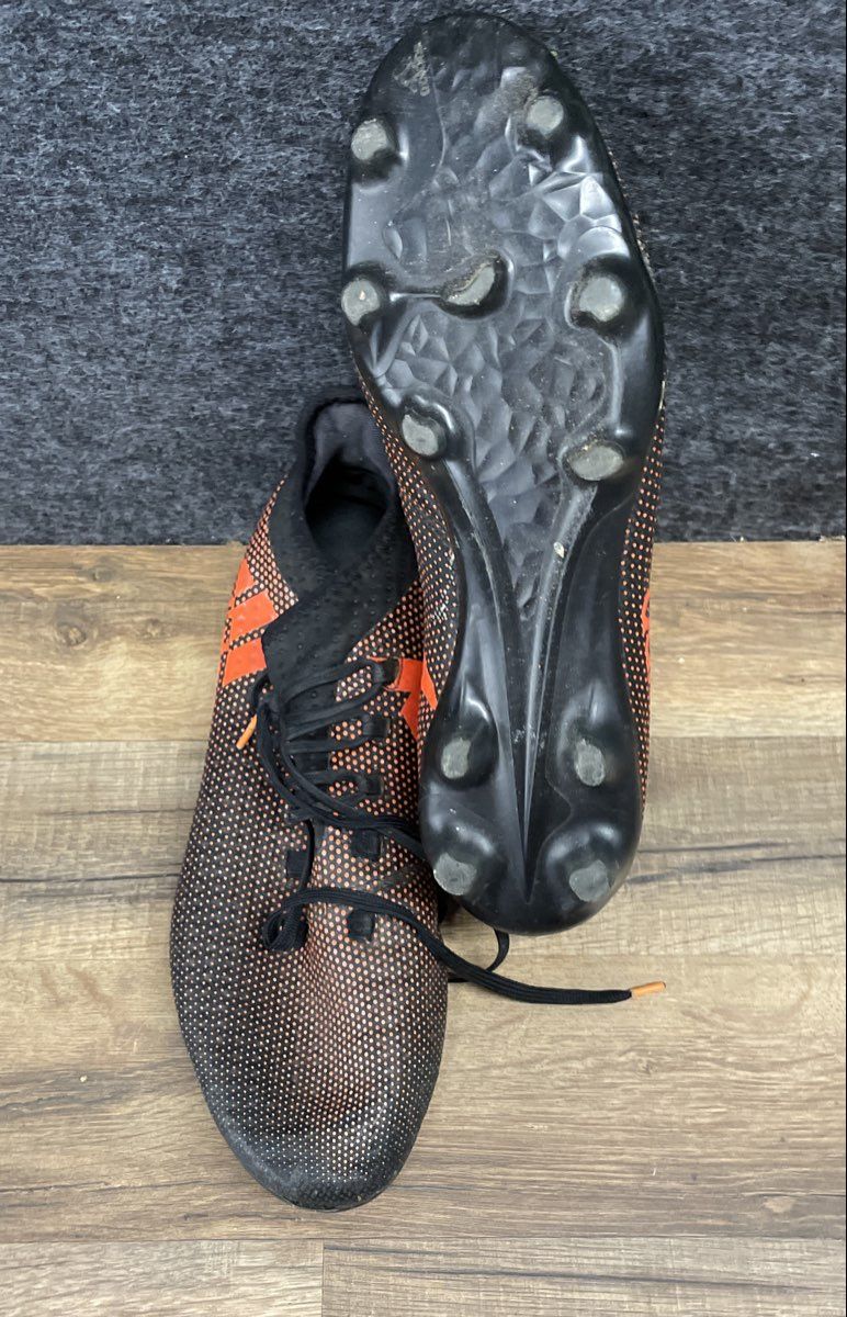 Adidas X 17.2 FG Pyrostorm Black Solar Orange Soccer Cleats Size 10.5