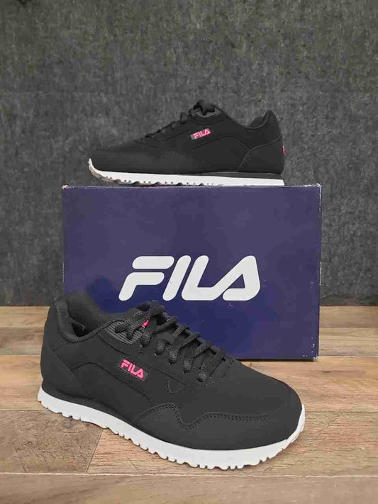 Fila Cress Black Knockout Pink White Women's Lifestyle Sneakers Size 8 DS