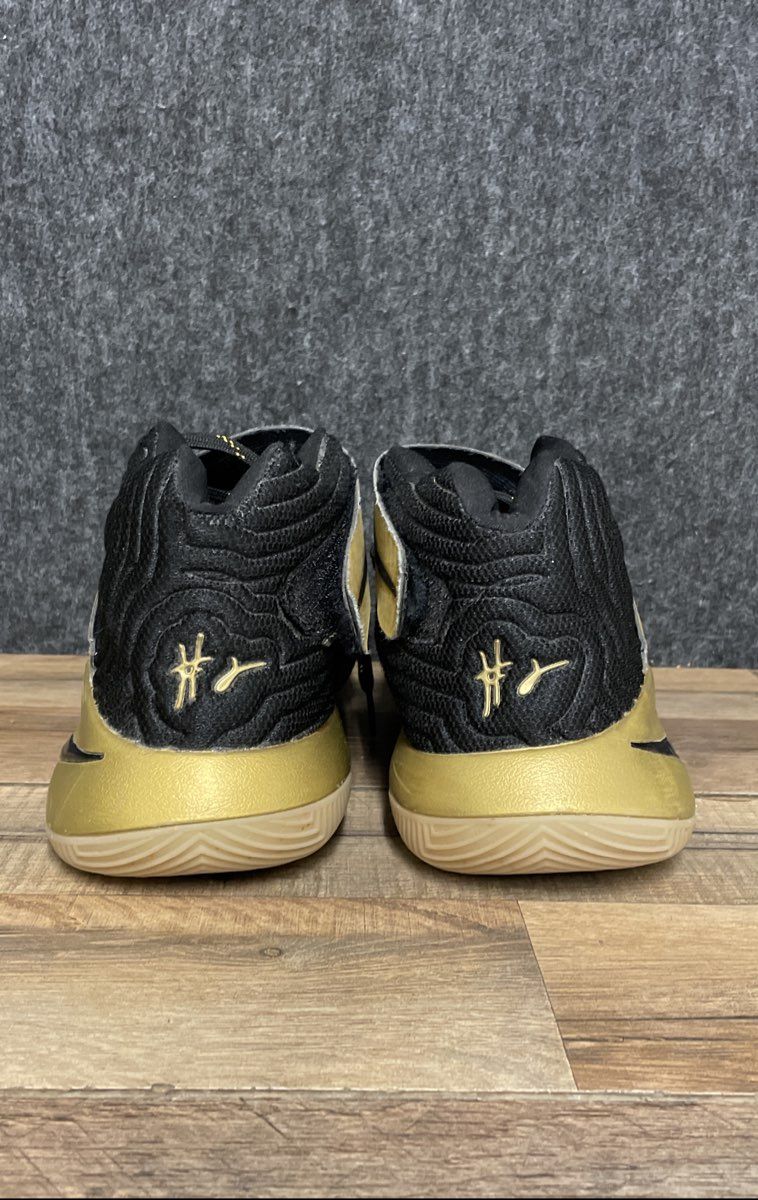 Nike Kyrie 2 iD Black Metallic Gold Basketball Sneakers Men's Size 11