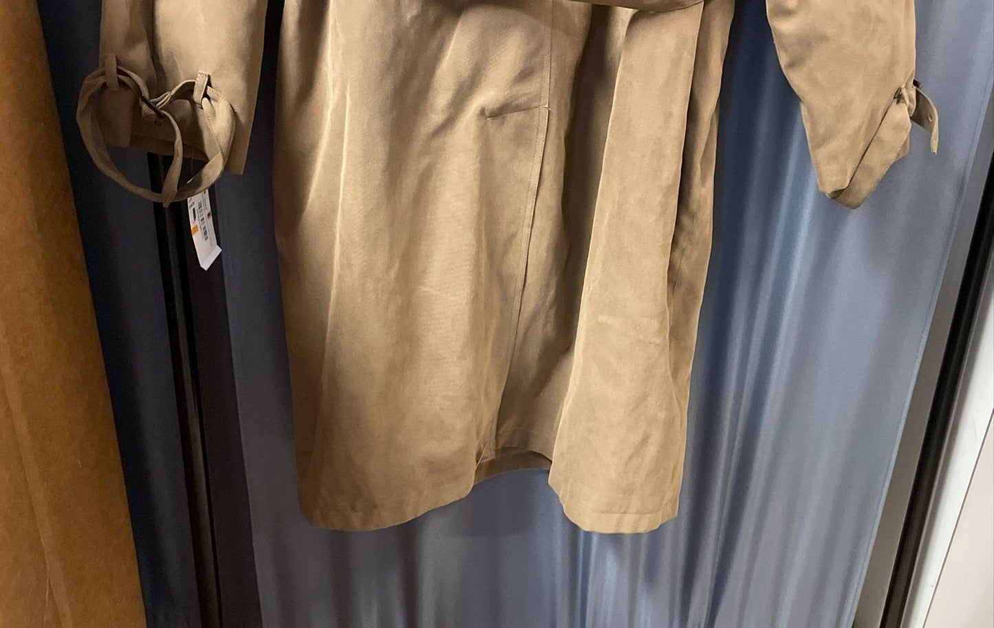 London Fog Men's Durham Trench Coat British Khaki Zip Out Lining Sz 44R NWT
