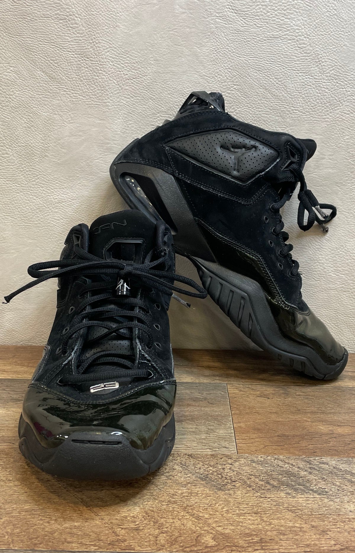 Nike Jordan True Flight Triple Black Basketball Shoes Men's Size 9.5