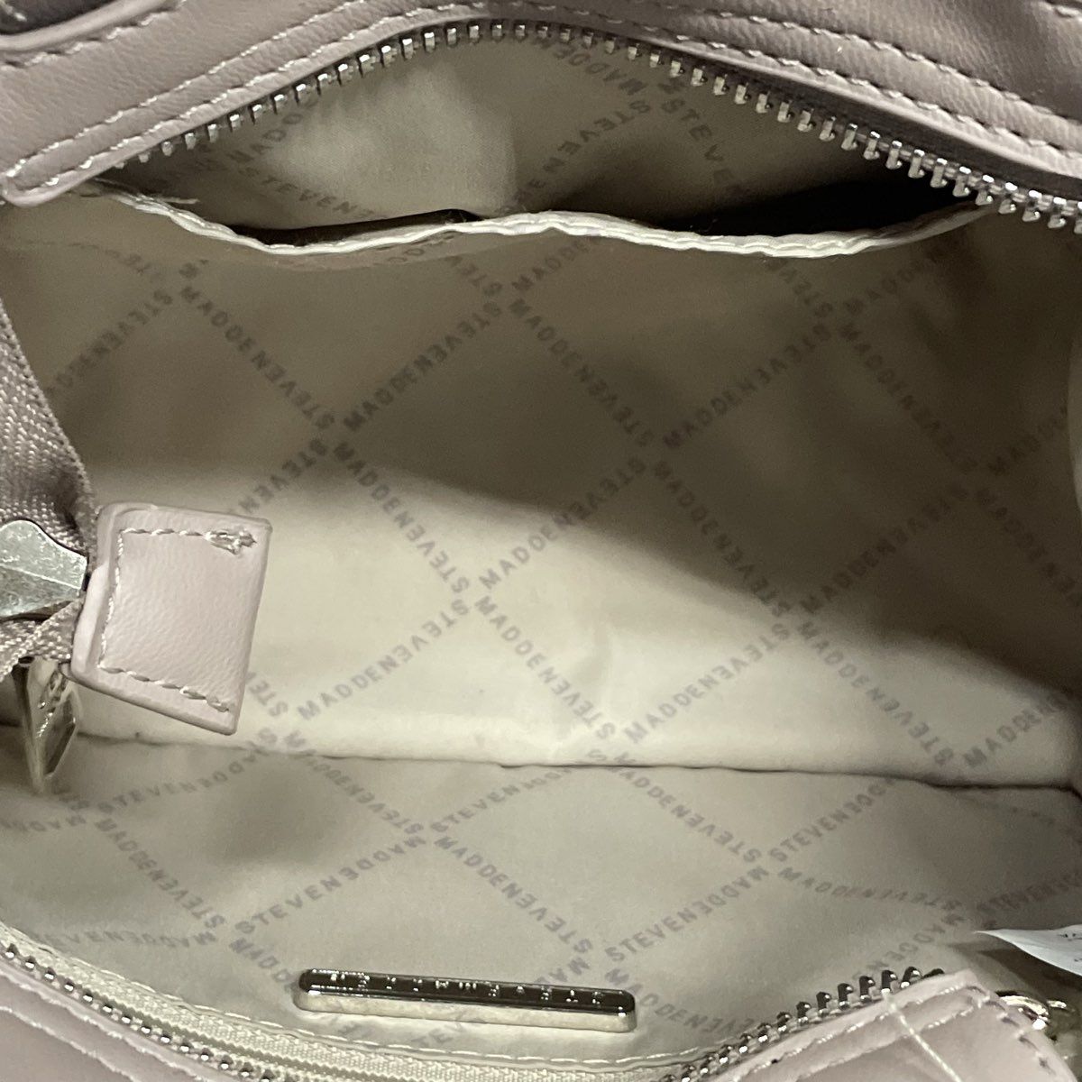 Steve Madden Taupe BNiko Quilted Convertible Crossbody Handbag Bag