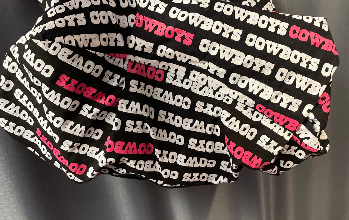 NFL Dallas Cowboys Black White Pink All Over Print Star Logo Hobo Tote Bag
