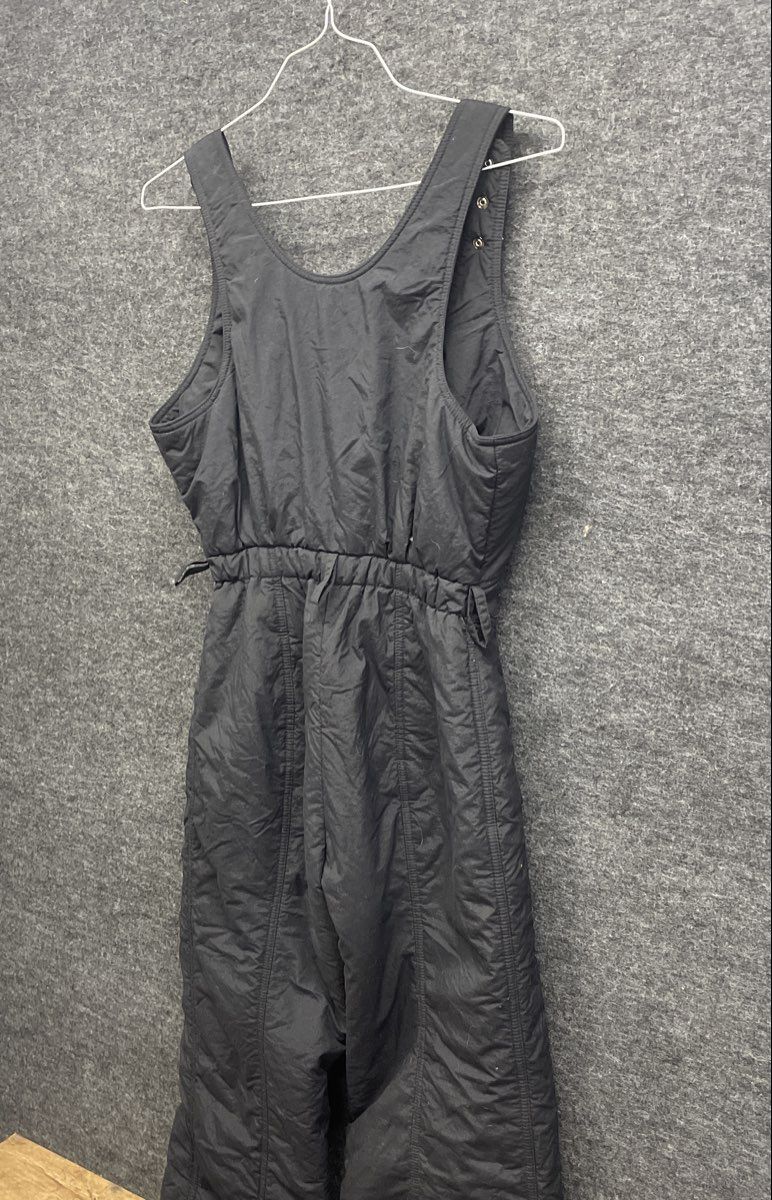 Vintage 80s Herman's Women's Black Insulated Ski Bib Overalls Sz S
