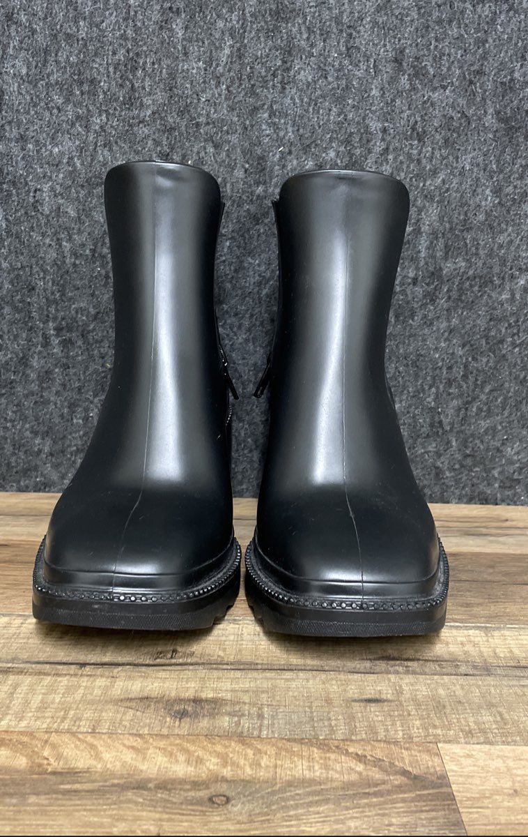 INC International Concepts Eadin Black Lug Sole Ankle Rain Boots Size 7M