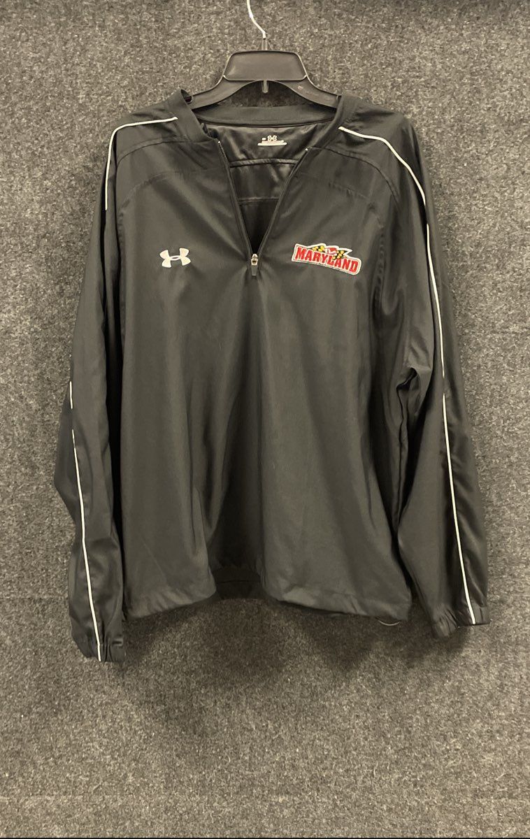 Under Armour Men's Maryland Terrapins 1/4 Zip Pullover Jacket Black Sz L