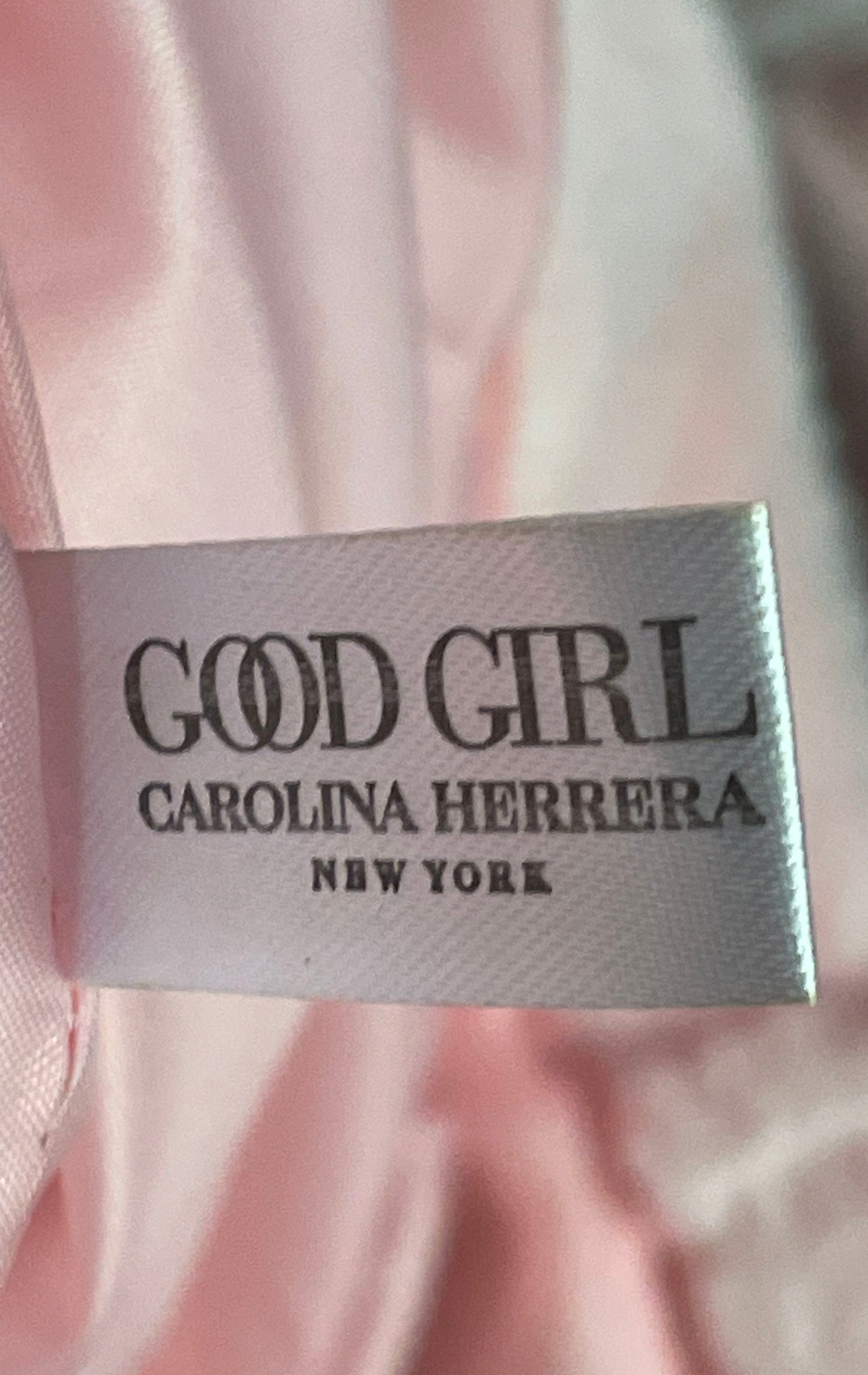 Carolina Herrera Good Girl Pink Faux Fur Tote Bag Small Gold Hardware