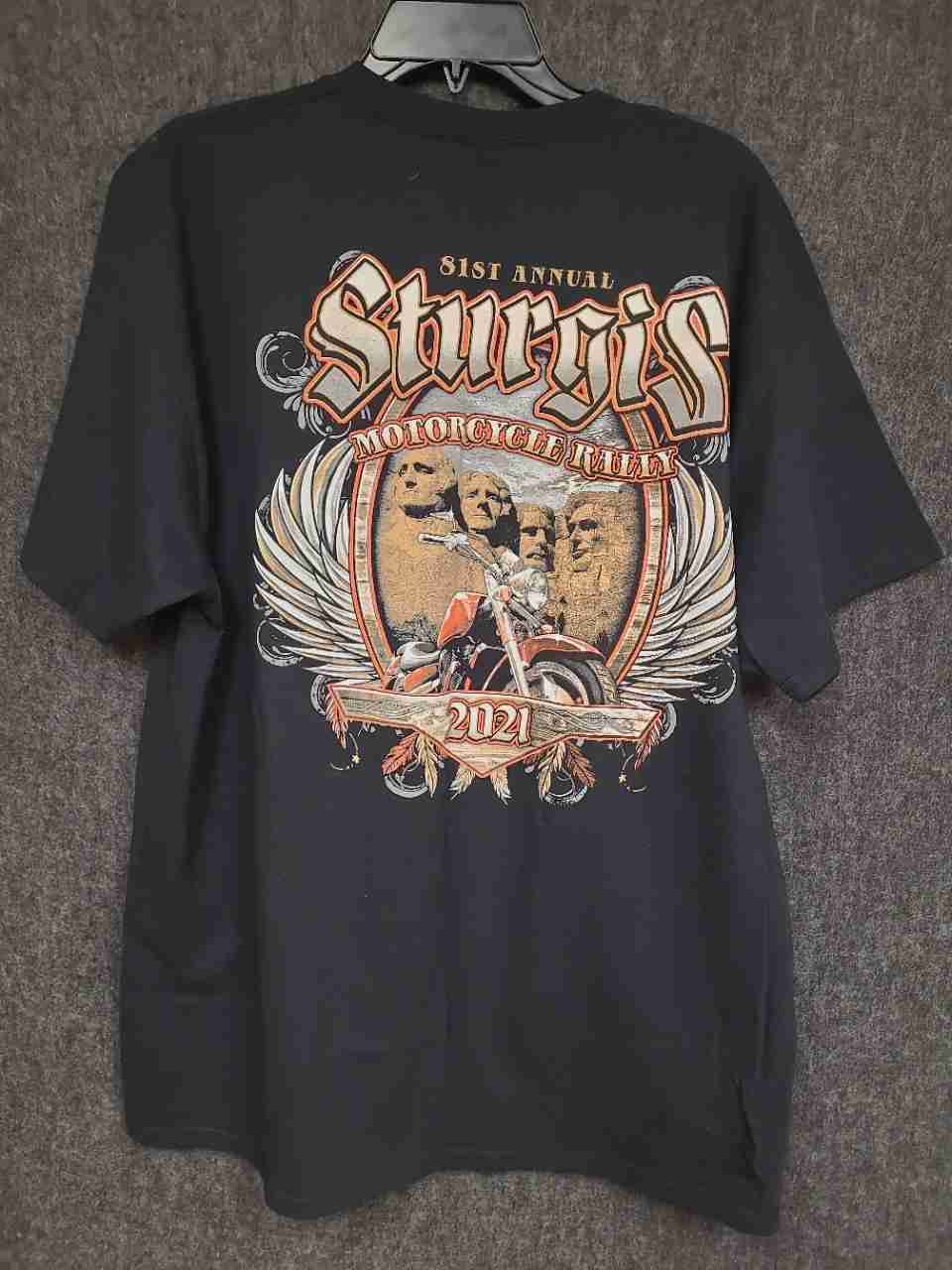 Gildan 81st Annual Sturgis Motorcycle Rally 2021 T-Shirt Mount Rushmore XL