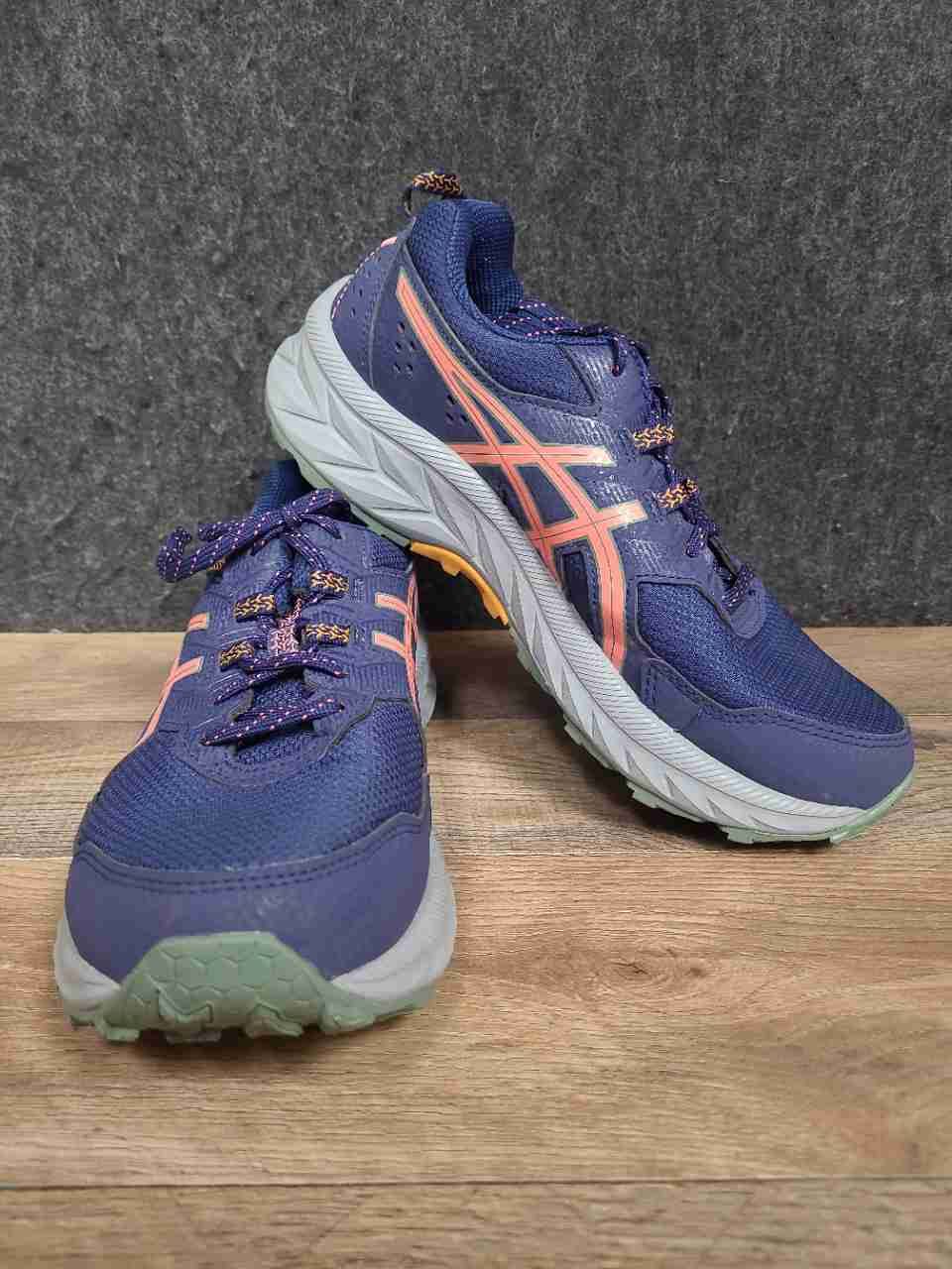 Asics Gel-Sonoma 6 Navy Blue Orange Trail Running Shoes Women's Size 8.5