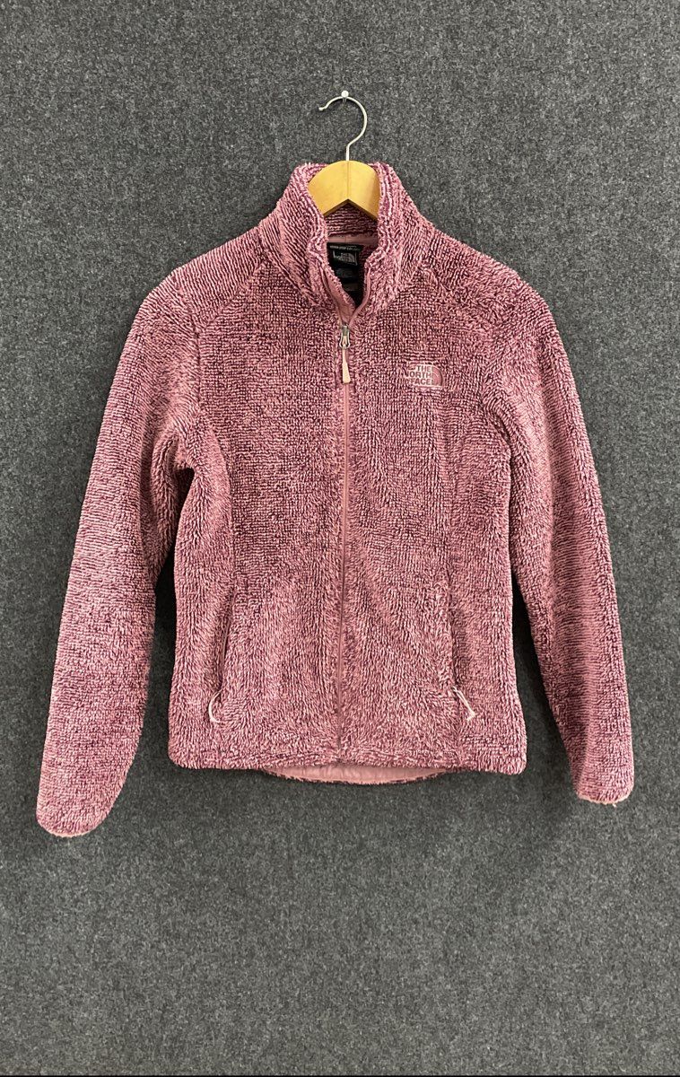 The North Face Women's Pink Osito Full Zip High Pile Fleece Jacket Sz S