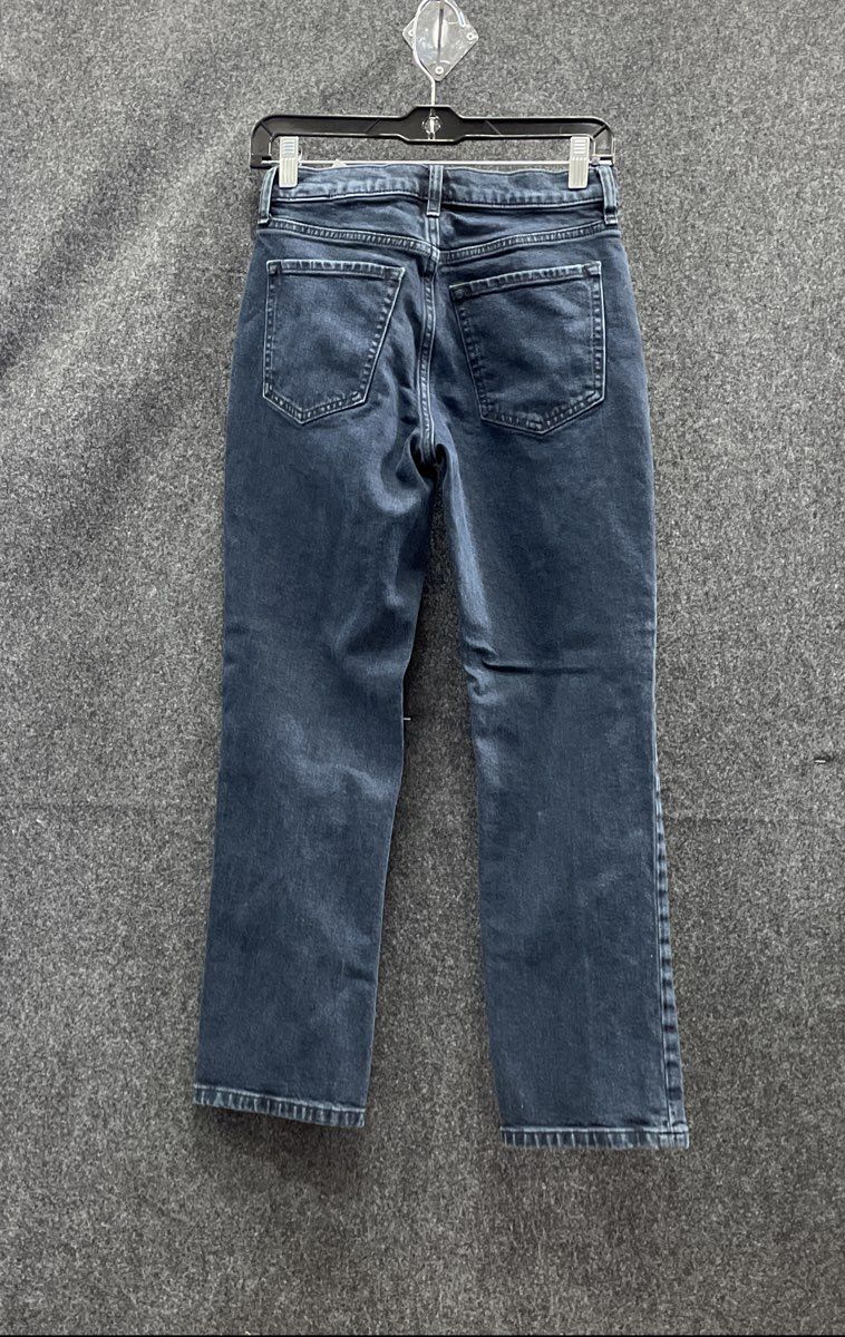 Banana Republic Women's Dark Blue Premium Denim Straight Leg Jeans Size 25S