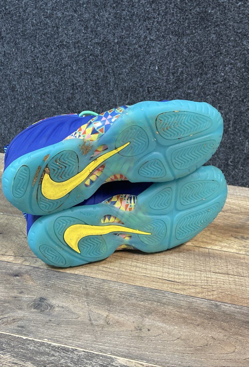 Nike Little Posite One Kaleidoscope Deep Royal Blue GS Size 6.5Y